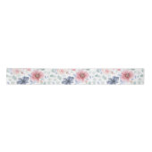 Dusty Blue and Dusty Roos Floral Botanical Pattern Lint (Voorkant)
