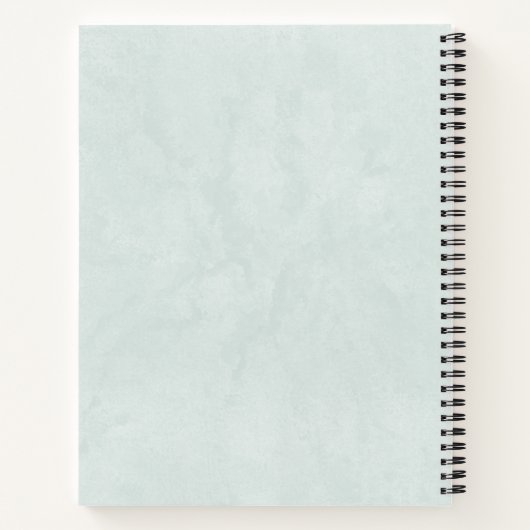 Dusty Blue and Green Floral Vrijgezellenfeest Rece Notitieboek (Achterkant)