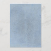 Dusty Blue and Greenery Bruiloft Informatie Gast Informatiekaartje (Achterkant)