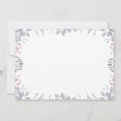 Dusty Blue and Mauve Floral Wedding Foto's Kaart (Achterkant)