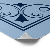 Dusty Blue and Navy Seating Chart Poster 2 of 3 (Coin)