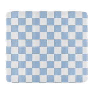 Dusty Blue and White Checkered Snijplank