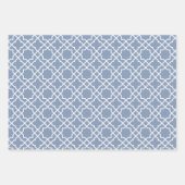 Dusty Blue Arabesque Pattern Gift Wrapping Paper (Voorkant 2)