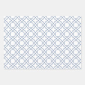 Dusty Blue Arabesque Pattern Gift Wrapping Paper (Voorkant)