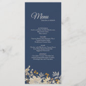 Dusty Blue Autumn Boho Menu Mariage (Devant)
