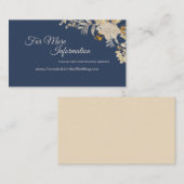 Dusty Blue Autumn Boho Website Enclosure Kaart (Voorkant / Achterkant)