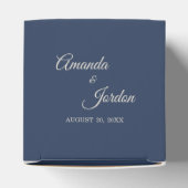 Dusty Blue Autumn Boho Wedding Square Favor Box Bedankdoosjes (Bovenkant)