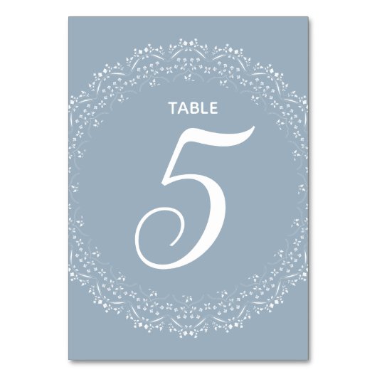 Dusty Blue avec carte de table mandala blanche (Par défaut)