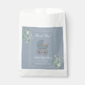 Dusty Blue Baby Carriage Custom Sign Bedankzakje (Voorkant)