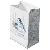 Dusty Blue Baby in Bloom Boy Douche Cadeau Sac (Devant Angle)