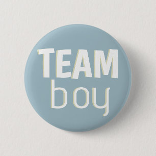 Dusty Blue Baby shower Ronde Button 5,7 Cm
