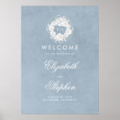 Dusty Blue Baby's Breath Mariage Affiche de bienve (Devant)