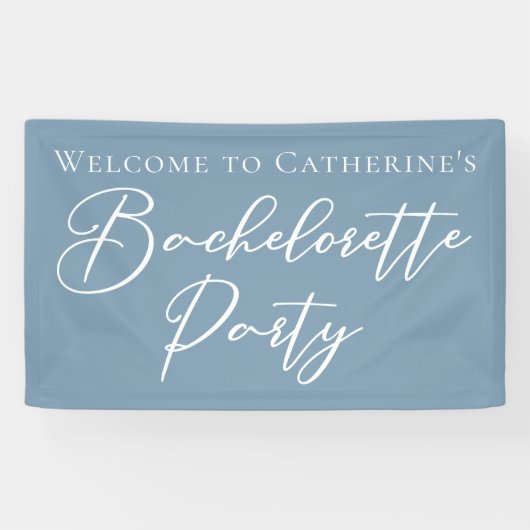 Dusty Blue Bachelorette Party Personalized Spandoek (Horizontaal)