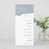 Dusty Blue Bachlorette Menu Italian (Debout devant)