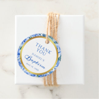 Dusty Blue Baptism Bedankt Bedankjes Labels