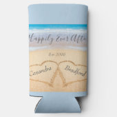 Dusty Blue Beach bruiloft 2 harten (Achterkant)