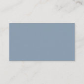 Dusty Blue Beach Seashell Bruiloft Website Informatiekaartje (Achterkant)
