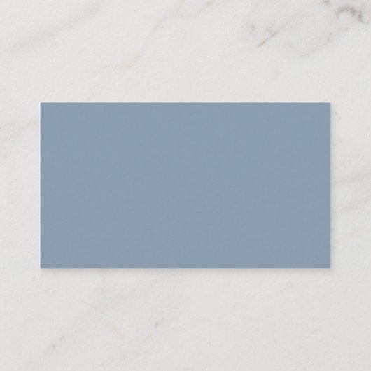 Dusty Blue Beach Seashell Bruiloft Website Informatiekaartje (Achterkant)