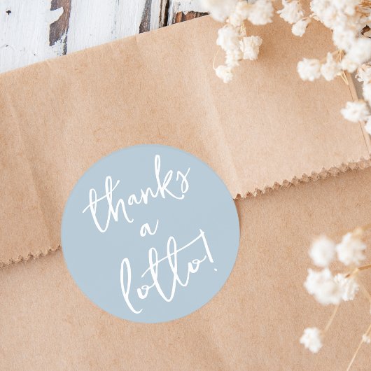 Dusty Blue Bedankt Sticker