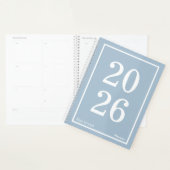 Dusty Blue Big Year Large Planner (Devant avec enveloppe)