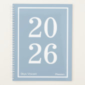 Dusty Blue Big Year Large Planner (Devant)