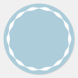 Dusty Blue  Blank Circle Custom Spice Sticker