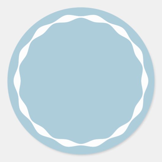 Dusty Blue  Blank Circle Custom Spice Sticker (Voorkant)