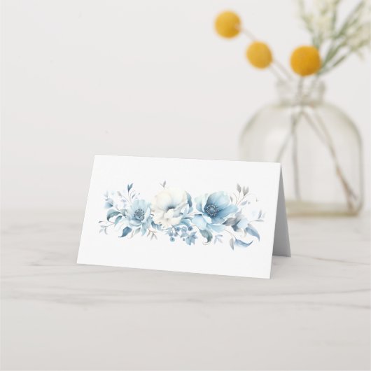 Dusty Blue Bloom Wedding (Achterkant)