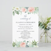 Dusty Blue Blush Floral Garden Programmes de maria (Debout devant)