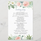 Dusty Blue Blush Floral Garden Programmes de maria (Dos)