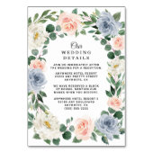 Dusty Blue Blush Perzik Bruiloft Behuizing Kaarten (Voorkant)