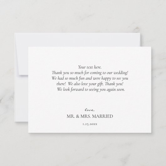 Dusty Blue & Blush Pink Floral Dank u Kaarten (Achterkant)