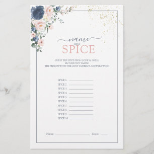 Dusty Blue Blush Pink Gold Name die Spice Game