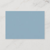 Dusty Blue & Blush Roos Bruiloft Accommodaties Informatiekaartje (Achterkant)