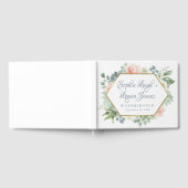 Dusty Blue Blush Succulent Bloementuin Bruiloft Gastenboek (Volledig)