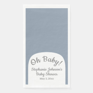 Dusty Blue Bohemian Arch Oh Baby Baby shower Servet
