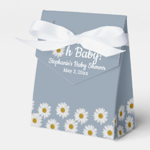 Dusty Blue Bohemian Daisies Oh Baby Baby shower Bedankdoosjes