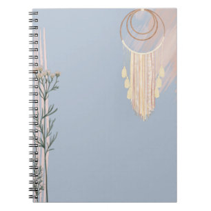Dusty Blue BOHO Dream Catcher Custom Stationery Notitieboek