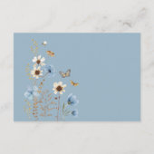 Dusty Blue Boho Wildflower Meadow Luier Raffle Informatiekaartje (Achterkant)