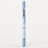 Dusty Blue Bokeh Glitter Sparkly Monogram Case-Mate iPhone Case (Achterkant/rechts)