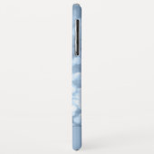 Dusty Blue Bokeh Glitter Sparkly Monogram Case-Mate iPhone Case (Achterkant/links)