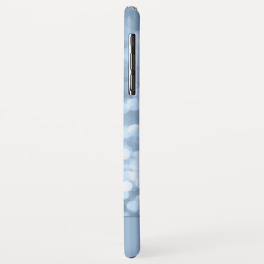 Dusty Blue Bokeh Glitter Sparkly Monogram Case-Mate iPhone Case (Achterkant/links)