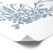 Dusty Blue Botanical Arch Garden Wedding Welcome  Poster (Hoek)