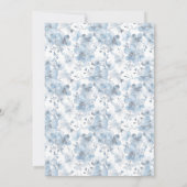 Dusty Blue Botanical Classic Elegant Wedding Kaart (Achterkant)