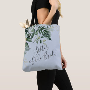 Dusty blue botanical Zuster van het bruidgeschenk Draagtas