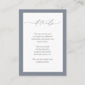 Dusty Blue Bourgogne Rood Bloemen Bruiloft Details Informatiekaartje (Voorkant)