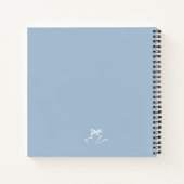 Dusty Blue Bow Baby shower livre d'hôtes (Dos)