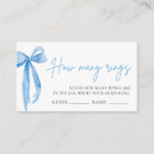 Dusty Blue Bow raad eens hoeveel ringen er zijn Informatiekaartje (Voorkant)