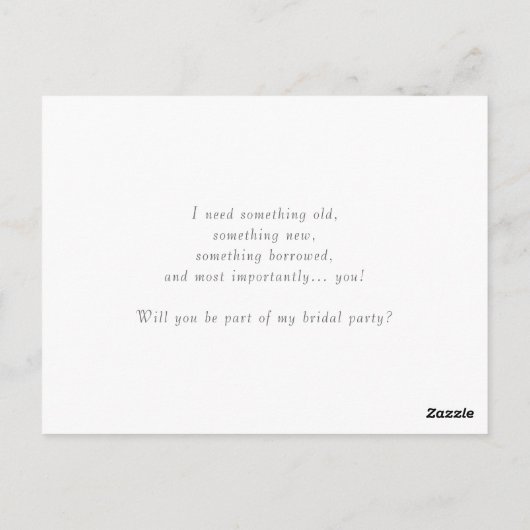 Dusty Blue Bow Serez-vous ma carte Matron d'honneu (Dos)