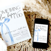 Dusty Blue Bow Shes Het knopen van het Vrijgezelle Kaart